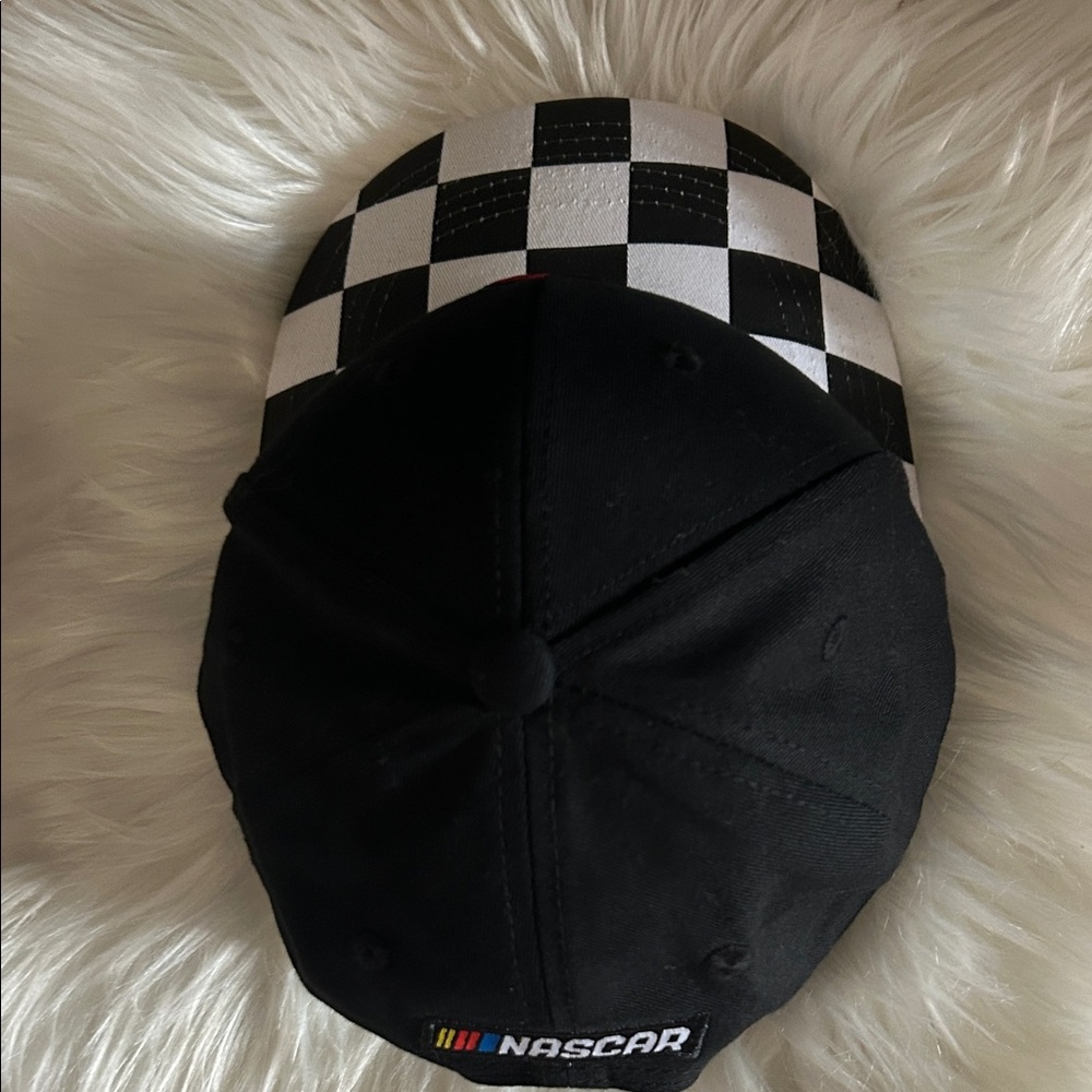 New Arizona Diamondback Black and White Checkered Cap with NASCAR Logo - Picture 7 of 11